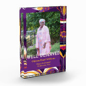 Retro Abstract African Black Mom Retirement Gift Fotoblock (Links)