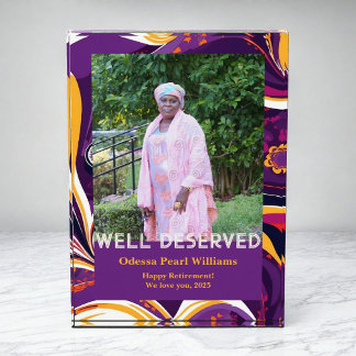 Retro Abstract African Black Mom Retirement Gift Fotoblock