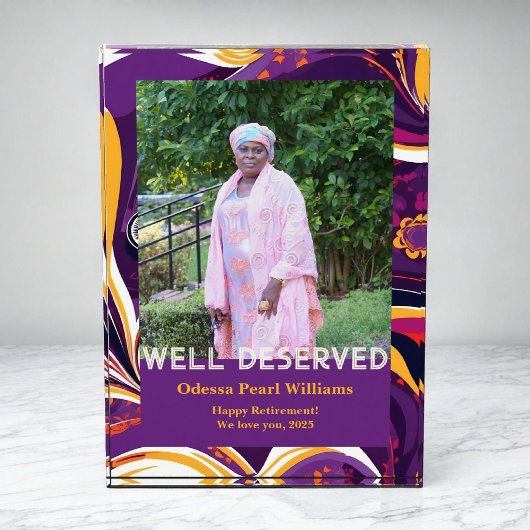 Retro Abstract African Black Mom Retirement Gift Fotoblock