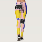 Retro-Abstract-Bürstenstrich (10) Leggings (Rückseite)