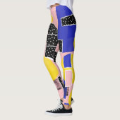 Retro-Abstract-Bürstenstrich (10) Leggings (Links)