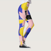 Retro-Abstract-Bürstenstrich (10) Leggings (Rechts)