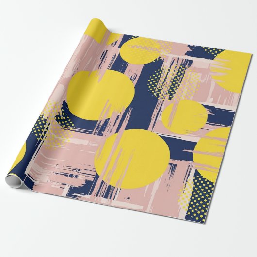 Retro-Abstract-Bürstenstrich (8) Geschenkpapier (Ungerollt)