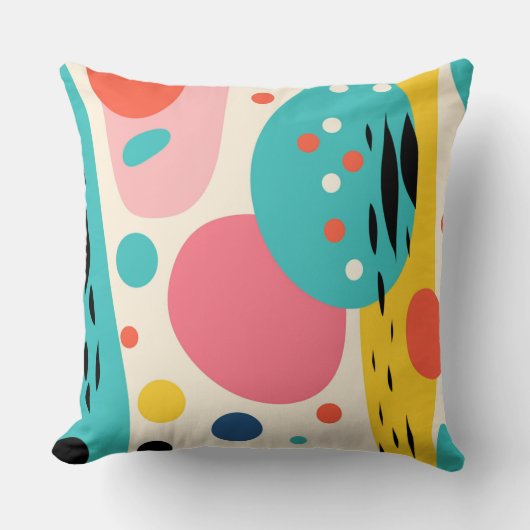 Retro Abstract Forest Pillow Kissen (Vorderseite)