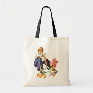 RETRO-ABSTRACT-GARTEN-GARTENHANDSCHUHE-TASCHE TRAGETASCHE