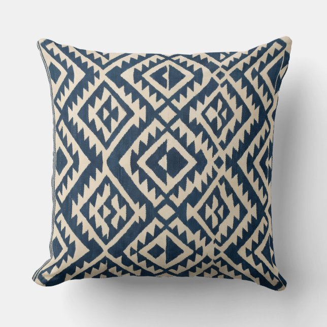 Retro abstract geometric pattern Throw Pillow Kissen (Vorderseite)