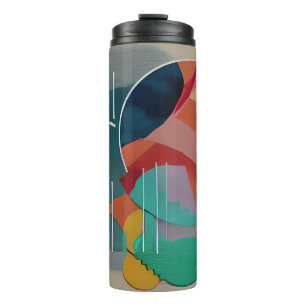 Retro abstract minimalist art  thermosbecher