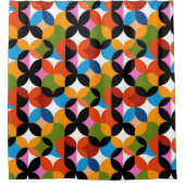 RETRO Abstract Pattern Colorful Mid Century Modern Duschvorhang (Vorderseite)