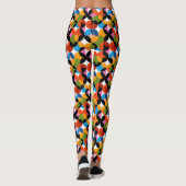 Retro Abstract Pattern Colorful Mid Century Modern Leggings (Rückseite)