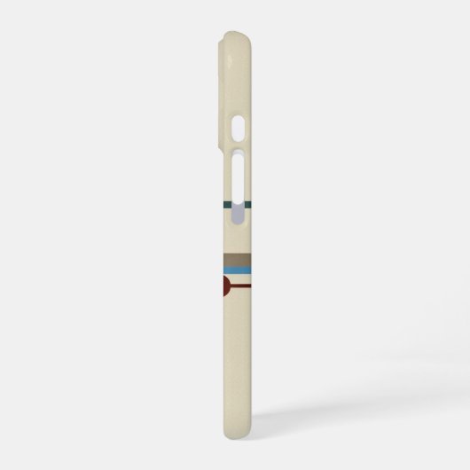 Retro Abstract Vertical Bars iPhone 16 Hülle (Linke Seite)