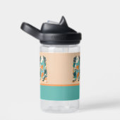 Retro-Abstracter Tropischer Strand-Surfbrett Trinkflasche (rechts)
