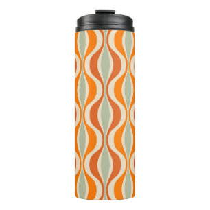 Retro Abstrakt: 50er-60er Nahtloser Stil Thermosbecher