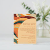 Retro Abstrakt Arch Earthy Terracotta Vielen Dank Postkarte (Stehend Vorderseite)