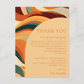 Retro Abstrakt Arch Earthy Terracotta Vielen Dank Postkarte (Vorderseite)