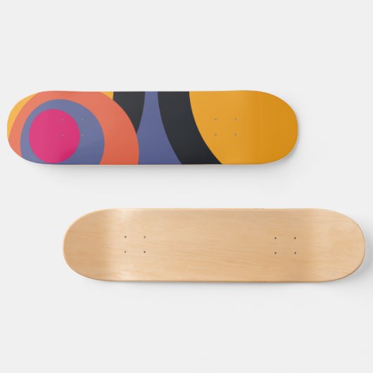 Retro Abstrakt Art. 3 Skateboard (Horizontal)
