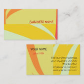 Retro Abstrakt Art Business Cards Visitenkarte (Vorne/Hinten)