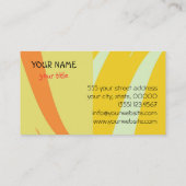 Retro Abstrakt Art Business Cards Visitenkarte (Rückseite)