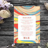 Retro Abstrakt Art Pattern Altes Englisch Begleitkarte