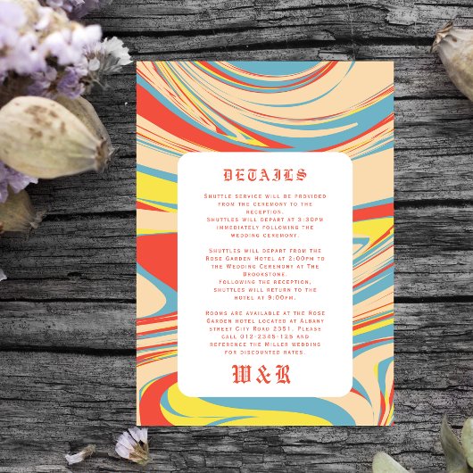 Retro Abstrakt Art Pattern Altes Englisch Begleitkarte