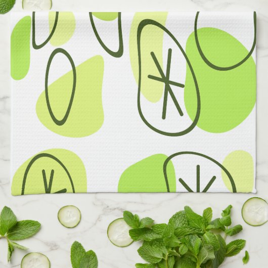 Retro Abstrakt Art Rocks Geschirrtuch (Gefaltet)