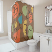 Retro Abstrakt Art Rocks Mehrfarbige Dunkelheit Duschvorhang (Beispiel)