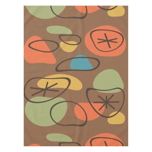 Retro Abstrakt Art Rocks Mehrfarbige Dunkelheit Tischdecke (Vorderseite)