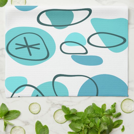 Retro Abstrakt Art Rocks Türkisch Geschirrtuch (Gefaltet)