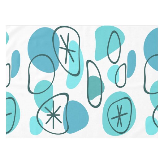 Retro Abstrakt Art Rocks Türkisch Tischdecke (Vorderseite (Horizontal))