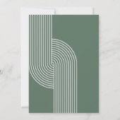 Retro Abstrakt Baby Dusche | Einladung (Rückseite)