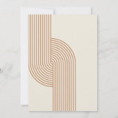 Retro Abstrakt Baby Dusche | Einladung (Rückseite)