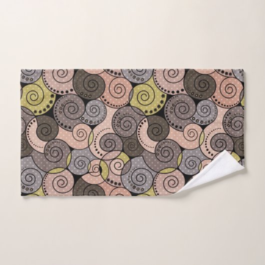 Retro, abstrakt badhandtuch set (Handtuch)