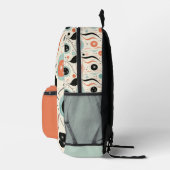 Retro Abstrakt  Bedruckter Rucksack (Rechts)