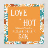Retro Abstrakt Bright Bold Wedding Fan Sign Programm (Vorderseite)