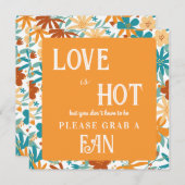 Retro Abstrakt Bright Bold Wedding Fan Sign Programm (Vorne/Hinten)