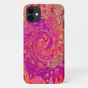 Retro Abstrakt Coral und Lila Marmorwirbel Case-Mate iPhone Hülle
