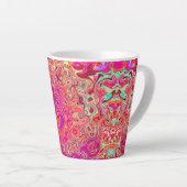 Retro Abstrakt Coral und Lila Marmorwirbel Milchtasse (Rechte Ecke)