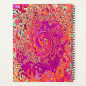 Retro Abstrakt Coral und Lila Marmorwirbel Planer (Rückseite)