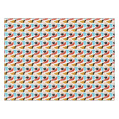 Retro Abstrakt Doodle Glamour Finger Line Art Tischdecke (Vorderseite (Horizontal))