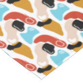 Retro Abstrakt Doodle Glamour Finger Line Art Tischdecke (Schrägansicht)