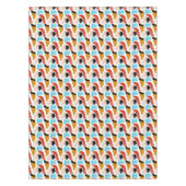 Retro Abstrakt Doodle Glamour Finger Line Art Tischdecke (Vorderseite)