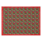Retro Abstrakt Doodle Red Hearts Romantisches Must Tischdecke (Vorderseite (Horizontal))