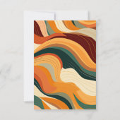 Retro Abstrakt Earthy Terracotta Orange QR CODE RSVP Karte (Rückseite)