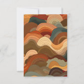 Retro Abstrakt Earthy Terracotta Orange QR CODE RSVP Karte (Rückseite)