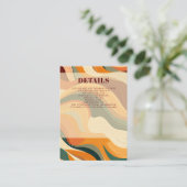 Retro Abstrakt Earthy Terracotta Orange Wedding Begleitkarte (Stehend Vorderseite)