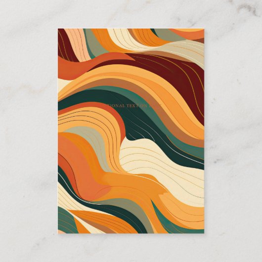 Retro Abstrakt Earthy Terracotta Orange Wedding Begleitkarte (Rückseite)