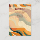 Retro Abstrakt Earthy Terracotta Orange Wedding Begleitkarte (Vorderseite)