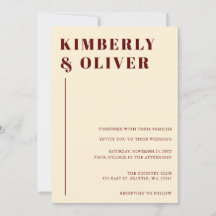 Retro Abstrakt Earthy Terracotta Orange Wedding