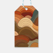 Retro Abstrakt Earthy Terracotta Orange Wedding Geschenkanhänger (Rückseite)