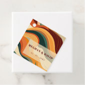 Retro Abstrakt Earthy Terracotta Orange Wedding Geschenkanhänger (Beispiel)