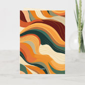 Retro Abstrakt Earthy Terracotta Vielen Dank Dankeskarte (Rückseite)